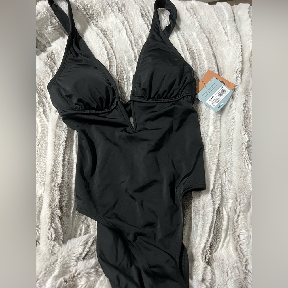 Shade & Shore Black One Piece Swimsuit